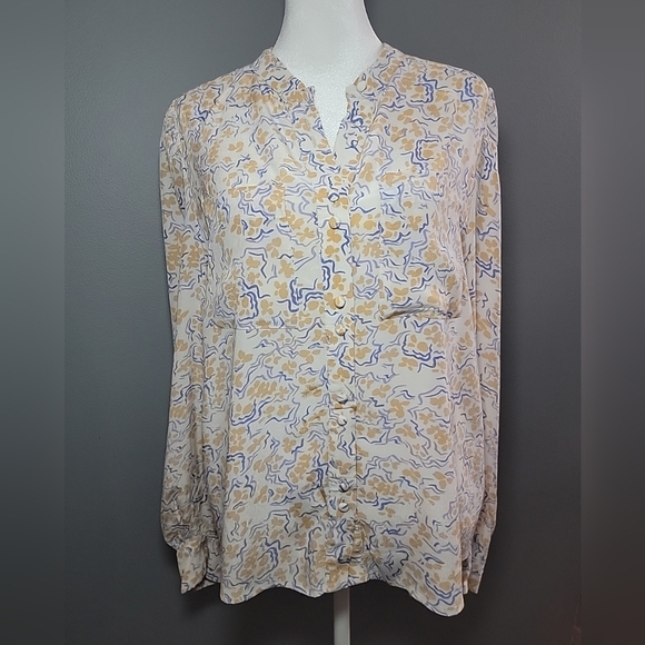 SUNCOO Tops - SUNCOO Paris $102 Button Up Blouse Top Size T2 US Medium Pockets Lightweight